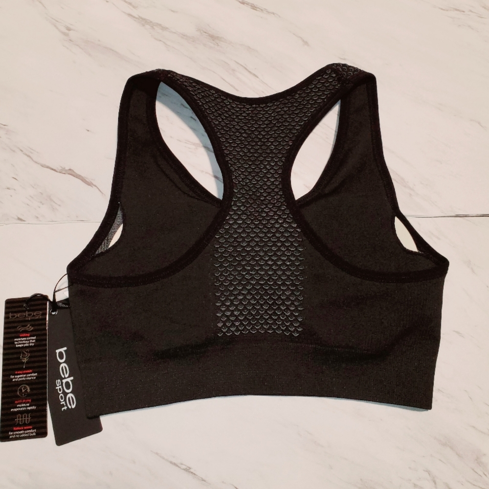 NWT Bebe Sport Racerback Sports Bra - Picture 2 of 2